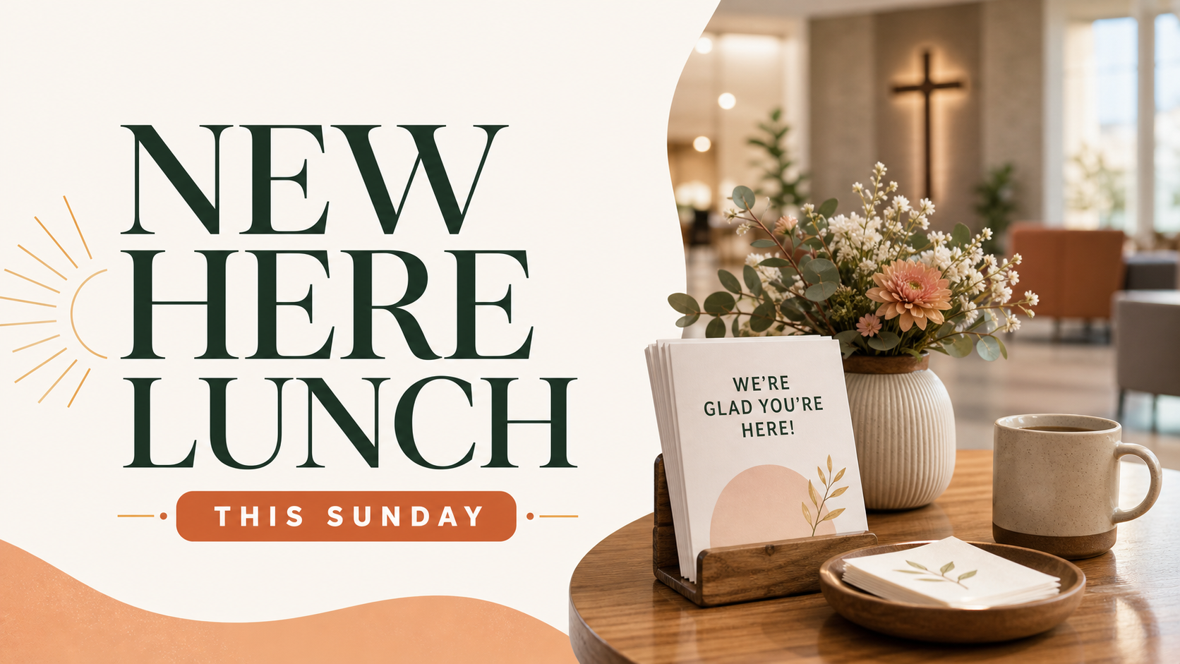 New Here Lunch announcement slide
