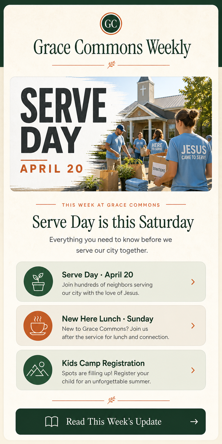 Grace Commons Weekly newsletter
